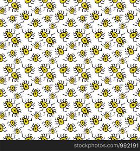 Spiders pattern design. Beetle seamless background. Textile pattern or wrapping paper. Simple insects texture. Spiders pattern design. Beetle seamless background. Textile pattern or wrapping paper. Simple insects texture.