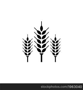 Spikelet. Flat Vector Icon. Simple black symbol on white background. Spikelet Flat Vector Icon