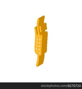 spikelet yellow wheat isometric icon vector. spikelet yellow wheat sign. isolated symbol illustration. spikelet yellow wheat isometric icon vector illustration