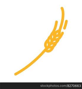 spikelets ripe wheat color icon vector. spikelets ripe wheat sign. isolated symbol illustration. spikelets ripe wheat color icon vector illustration