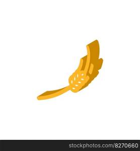 spikelets ripe wheat isometric icon vector. spikelets ripe wheat sign. isolated symbol illustration. spikelets ripe wheat isometric icon vector illustration