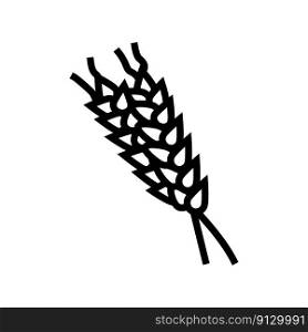 spikelets ripe wheat line icon vector. spikelets ripe wheat sign. isolated contour symbol black illustration. spikelets ripe wheat line icon vector illustration