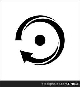 Spin Icon, Rotation Icon, Circular Spinning Icon Vector Art Illustration
