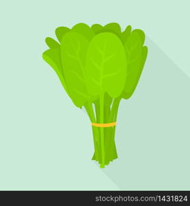 Spinach branch icon. Flat illustration of spinach branch vector icon for web design. Spinach branch icon, flat style