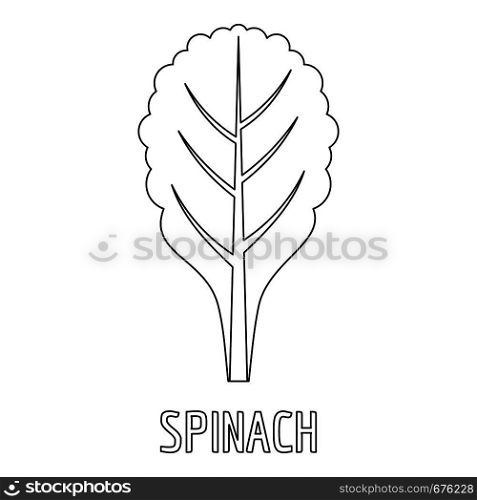Spinach icon. Outline illustration of spinach vector icon for web. Spinach icon, outline style.