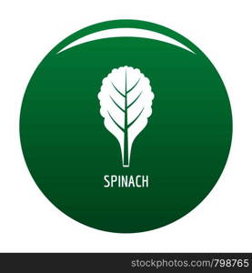 Spinach icon. Simple illustration of spinach vector icon for any design green. Spinach icon vector green