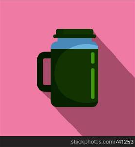 Spinach juice icon. Flat illustration of spinach juice vector icon for web design. Spinach juice icon, flat style