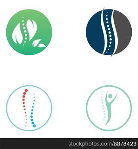 Spinal diagnostics, spine care and spine health.With modern vector icon design concept