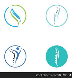 Spinal diagnostics, spine care and spine health.With modern vector icon design concept