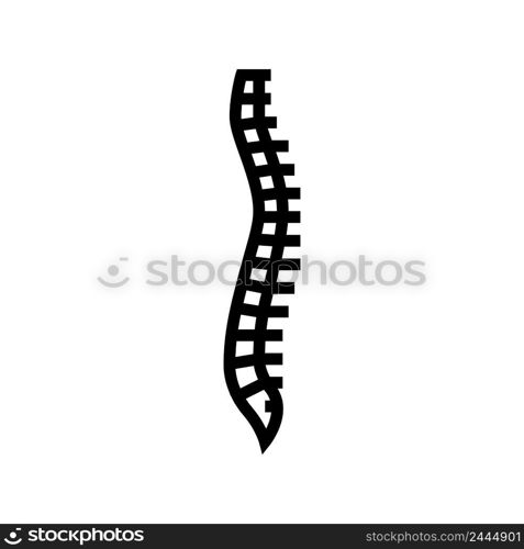 spine bone line icon vector. spine bone sign. isolated contour symbol black illustration. spine bone line icon vector illustration