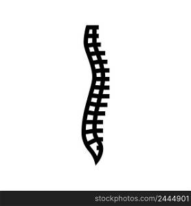 spine bone line icon vector. spine bone sign. isolated contour symbol black illustration. spine bone line icon vector illustration