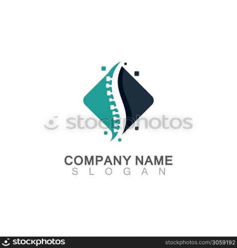 Spine chiropractic Care logo designs concept, Backbone Logo template