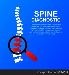 Spine diagnostic center. Vector illustration.