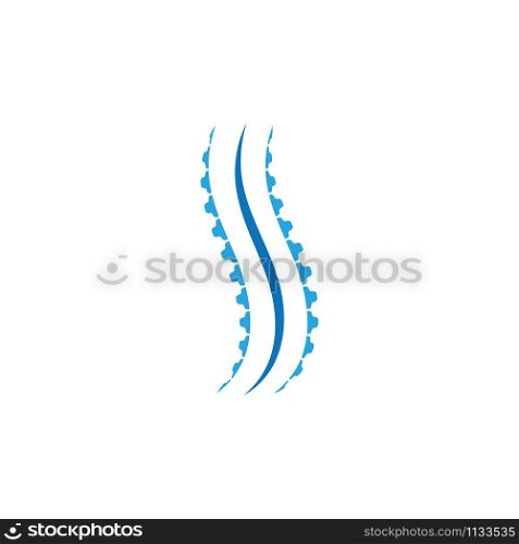 Spine diagnostics symbol logo template vector illustration design