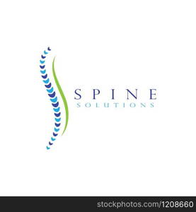 Spine diagnostics symbol logo template vector illustration design