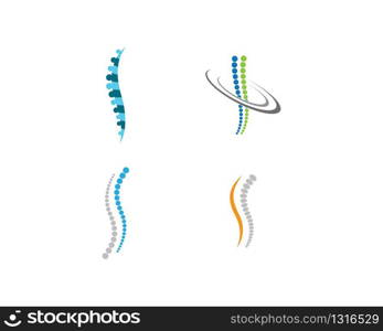 Spine diagnostics symbol logo template vector illustration design