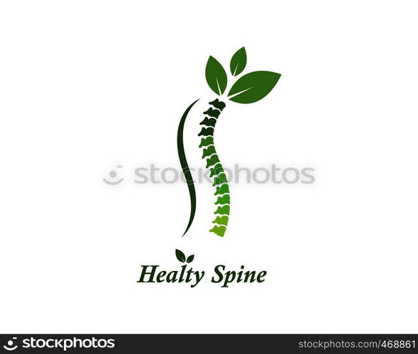 Spine diagnostics symbol logo template vector illustration design