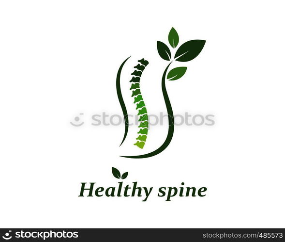 Spine diagnostics symbol logo template vector illustration design