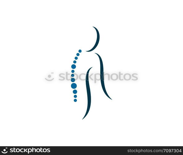 Spine diagnostics symbol logo template vector illustration design