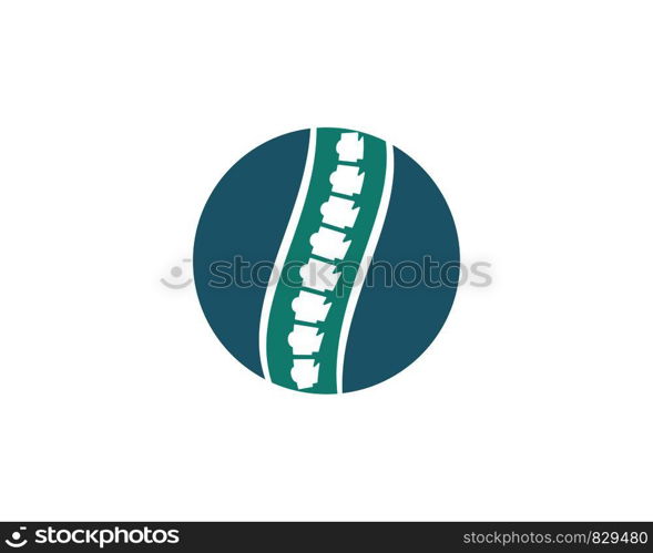 Spine diagnostics symbol logo template vector illustration design