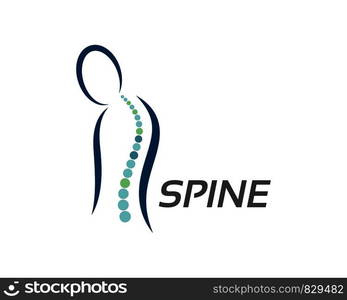 Spine diagnostics symbol logo template vector illustration design