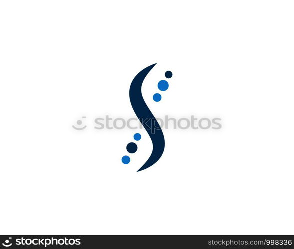 Spine diagnostics symbol logo template vector illustration design