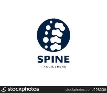 Spine diagnostics symbol logo template vector illustration design