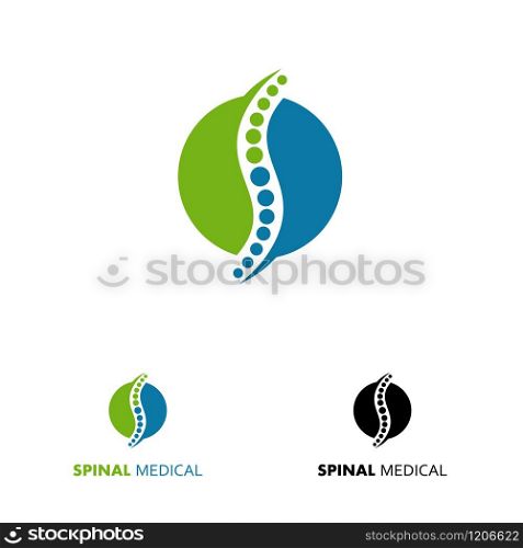 Spine logo design concept related to chiropractic