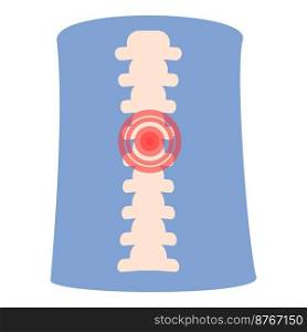 Spine pain icon cartoon vector. Arthritis joint. Medical treatment. Spine pain icon cartoon vector. Arthritis joint