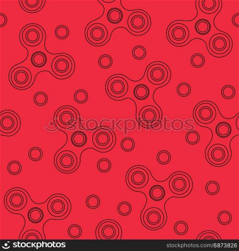 Spinner pattern - background with toy for stress relief and improvement of attention span.. Spinner pattern - background with toy for stress relief and improvement of attention span. Hand fidger spinners bg.
