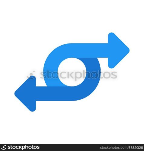 spinning arrow, icon on isolated background