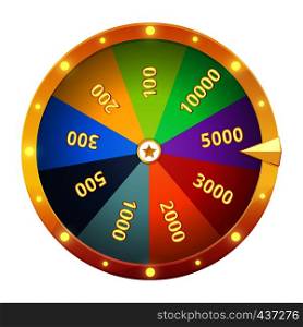 Spinning wheel with prizes. Game roulette. Vector illustration isolate. Fortune gambling wheel. Spinning wheel with prizes. Game roulette. Vector illustration isolate