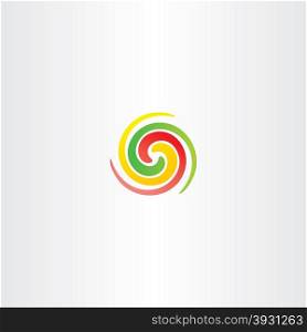 spiral circle colorful business abstract logo icon design