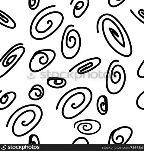 Spiral circle doodle pattern.
