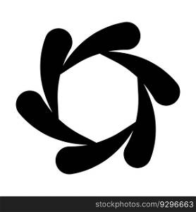 spiral circle icon vector template illustration logo design