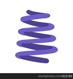 Spiral coil icon. Flat illustration of spiral coil vector icon for web isolated on white. Spiral coil icon, flat style