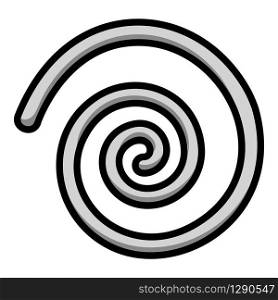 Spiral coil icon. Outline spiral coil vector icon for web design isolated on white background. Spiral coil icon, outline style