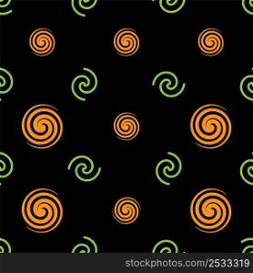 Spiral Design Seamless Pattern, Spiral Vector Art Illustration