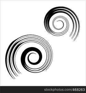 Spiral Design, Spiral Shape Vector Art Illustration