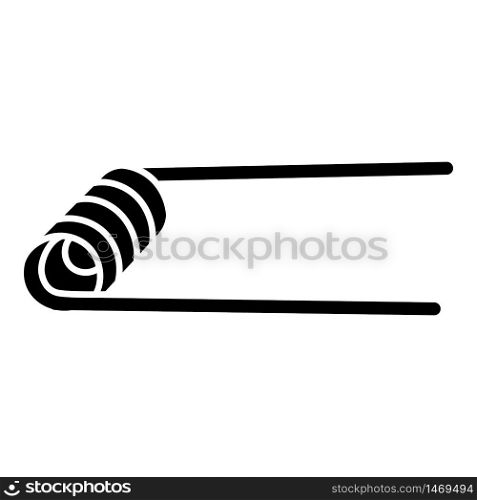 Spiral element cigarette icon. Simple illustration of spiral element cigarette vector icon for web design isolated on white background. Spiral element cigarette icon, simple style
