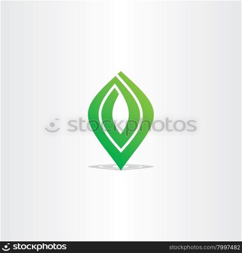 spiral green leaf logo vector abstract business icon bio