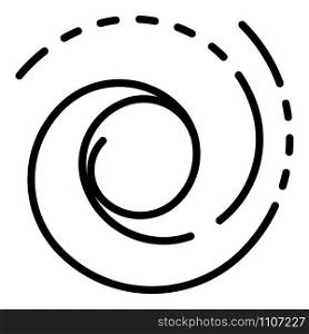 Spiral heat cable icon. Outline spiral heat cable vector icon for web design isolated on white background. Spiral heat cable icon, outline style