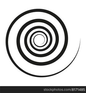 Spiral icon in line art style. Art fractal. Design element. Vector illustration. EPS 10.. Spiral icon in line art style. Art fractal. Design element. Vector illustration.