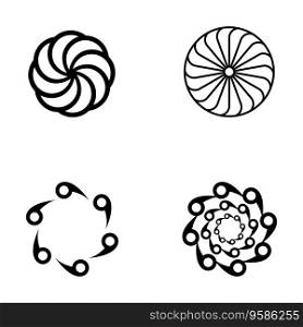 spiral icon vector template illustration logo design