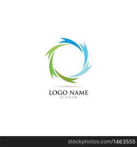 spiral logo template vector icon design