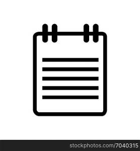 spiral notepad, icon on isolated background