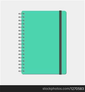 Spiral notepad, notebook icon isolated. Vector illustration