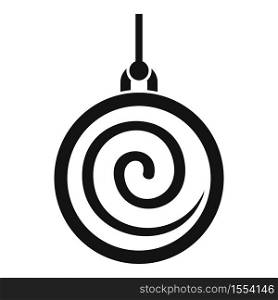 Spiral pendulum icon. Simple illustration of spiral pendulum vector icon for web design isolated on white background. Spiral pendulum icon, simple style
