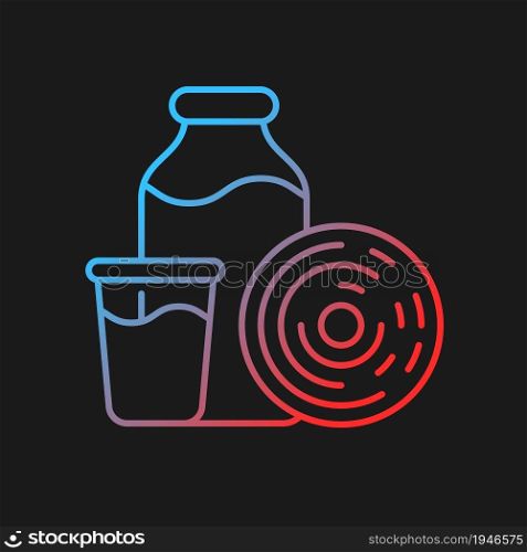 Spiral plating for bacterial count gradient vector icon for dark theme. Direct counting. Spiral plater measure machine. Thin line color symbol. Modern style pictogram. Vector isolated outline drawing. Spiral plating for bacterial count gradient vector icon for dark theme