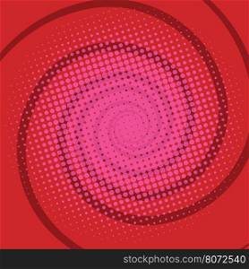 spiral red comics retro background, pop art vector illustration